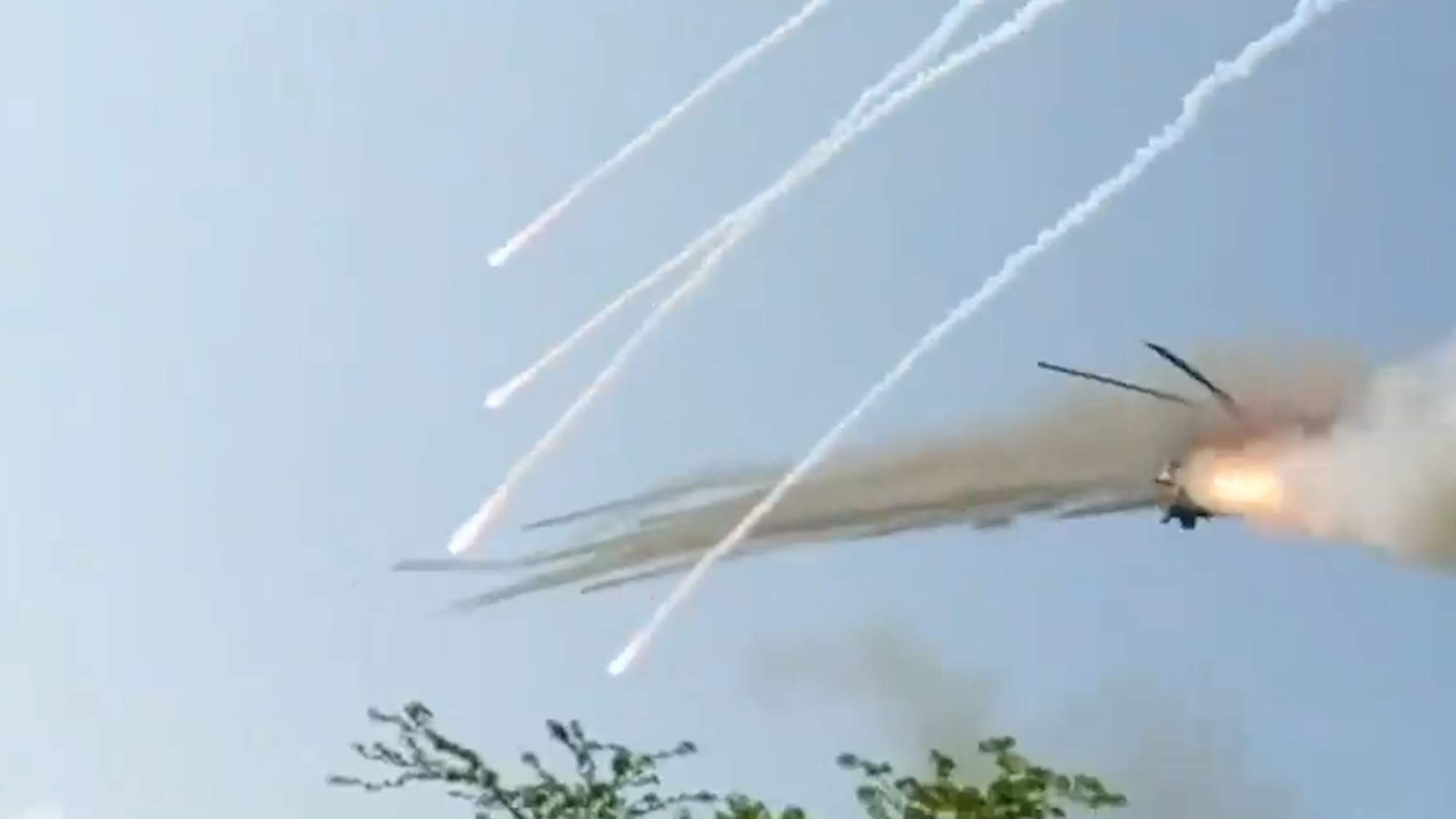 Read more about the article Ukrainian Attack Helicopters Fire Missiles At Russian Positions