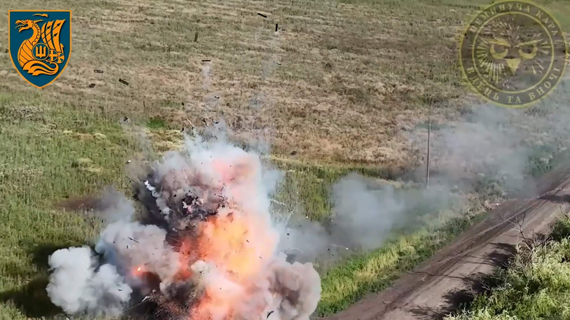Read more about the article Huge Explosion As Ukrainian Kamikaze Drone Destroys Russian Armoured Personnel Carrier