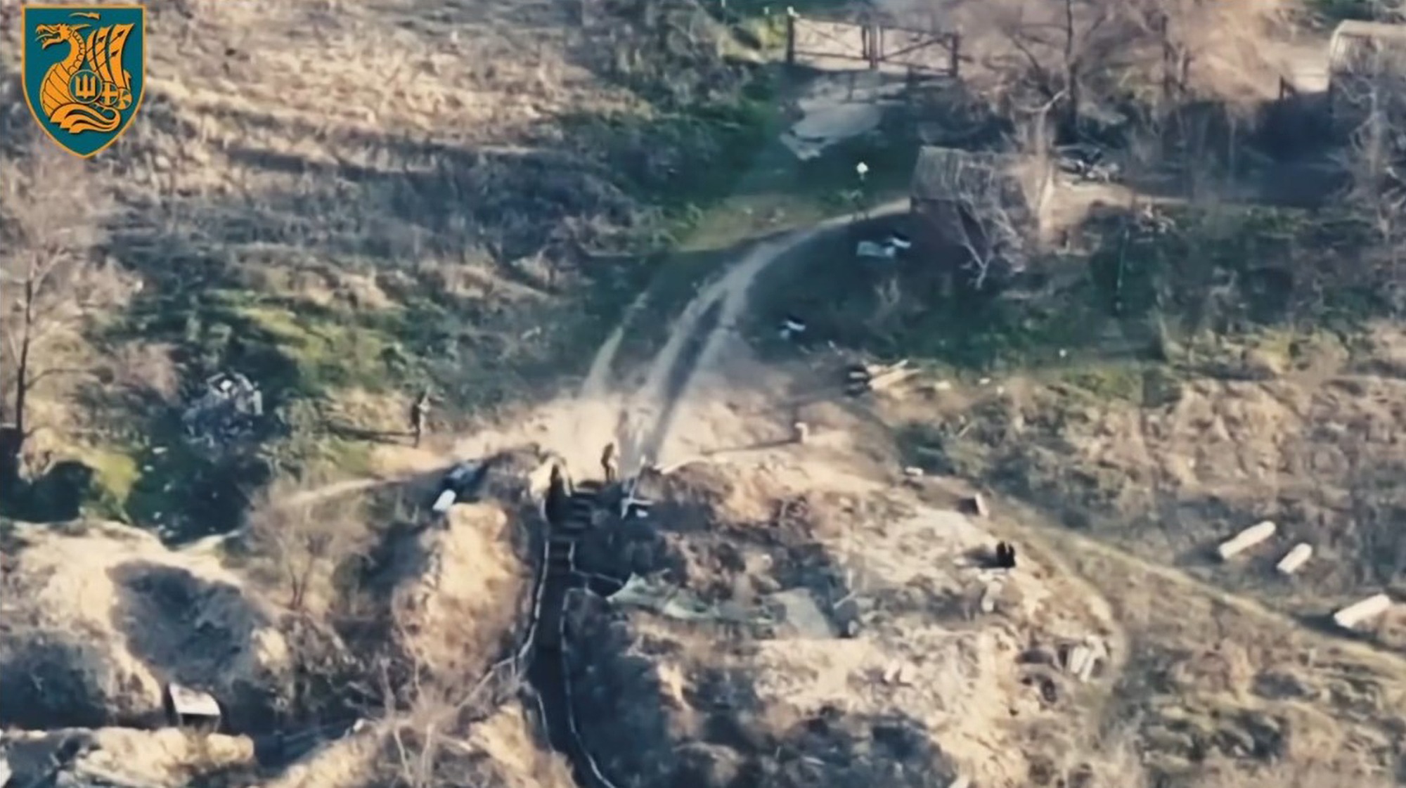 Ukrainian Kamikaze Drone Takes Out Russian Soldiers Firing At It As Pilot Flies It Straight Into Dugout
