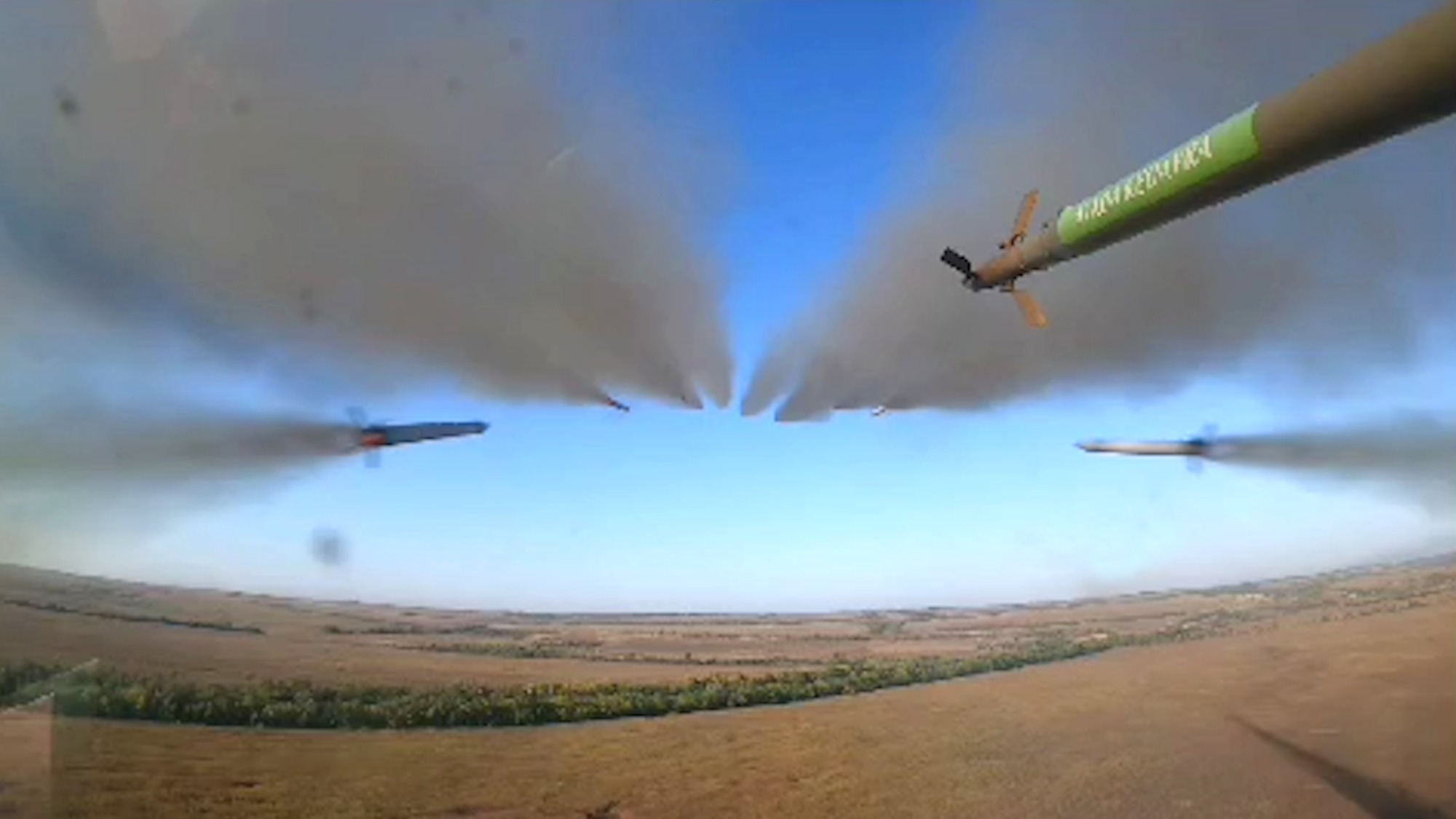 Ukrainian Helicopter Fires Rockets At Russian Military Positions On Frontlines